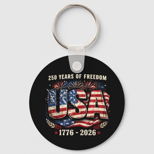 USA独立250周年 | 1776–2026 パトリオット キーホルダー (正面)