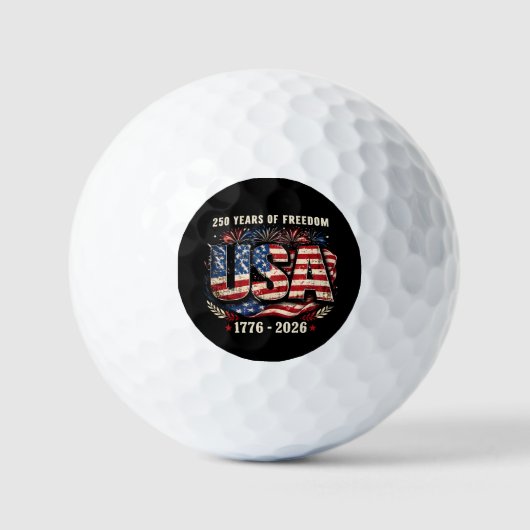 USA独立250周年 | 1776–2026 パトリオット ゴルフボール (正面)