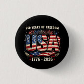 USA独立250周年 | 1776–2026 パトリオット 缶バッジ (正面)