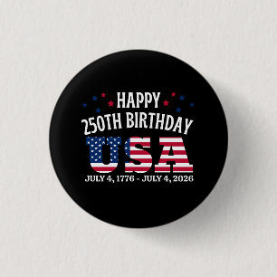 USA生誕250年おめでとう 7月4日 缶バッジ