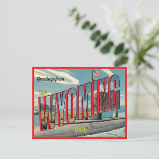 USA用潜水艦ワイオミングレトロ葉書 ポストカード