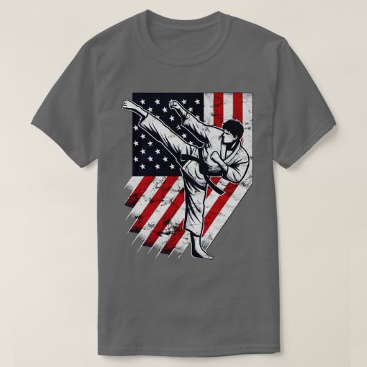 USA空手キック Tシャツ (デザイン正面)