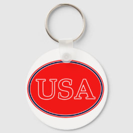 USA赤白と青3 THE MUSEUM Zazzle Gives キーホルダー