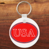 USA赤白と青3 THE MUSEUM Zazzle Gives キーホルダー (正面)