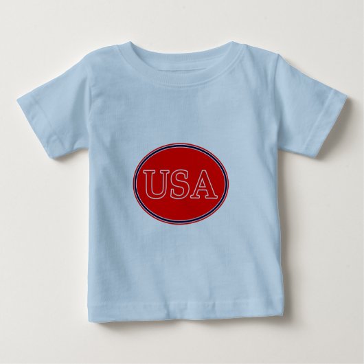 USA赤白と青3 THE MUSEUM Zazzle Gives ベビーTシャツ (正面)
