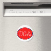 USA赤白と青3 THE MUSEUM Zazzle Gives マグネット (インサイチュ (食洗機))