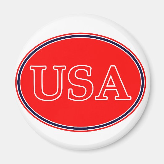 USA赤白と青3 THE MUSEUM Zazzle Gives マグネット (正面)