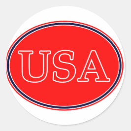 USA赤白と青3 THE MUSEUM Zazzle Gives ラウンドシール