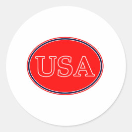 USA赤白と青3 THE MUSEUM Zazzle Gives ラウンドシール