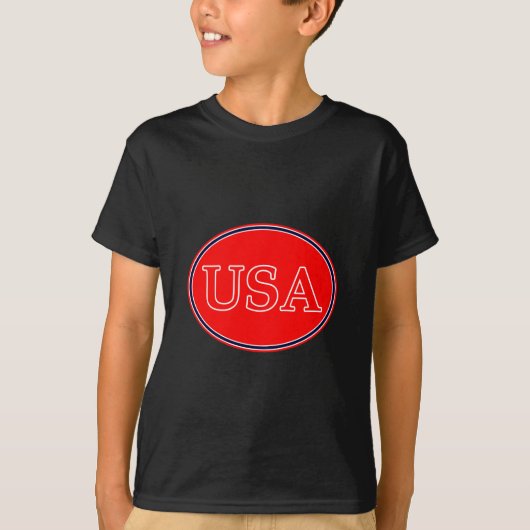 USA赤白と青3 THE MUSEUM Zazzle Gives Tシャツ (正面)