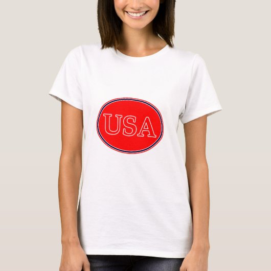 USA赤白と青3 THE MUSEUM Zazzle Gives Tシャツ (正面)