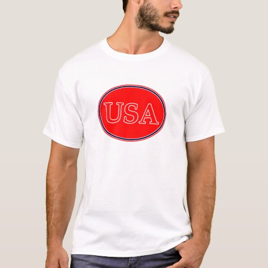 USA赤白と青3 THE MUSEUM Zazzle Gives Tシャツ (正面)