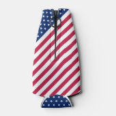 USA赤青ホワイトスターズとストライプのボトル クール ボトルクーラー (裏面)