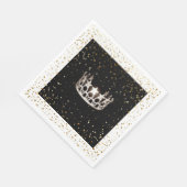 USA銀恋しく思クラウン金ゴールドスターズ紙ナプキン スタンダードランチョンナプキン (角)