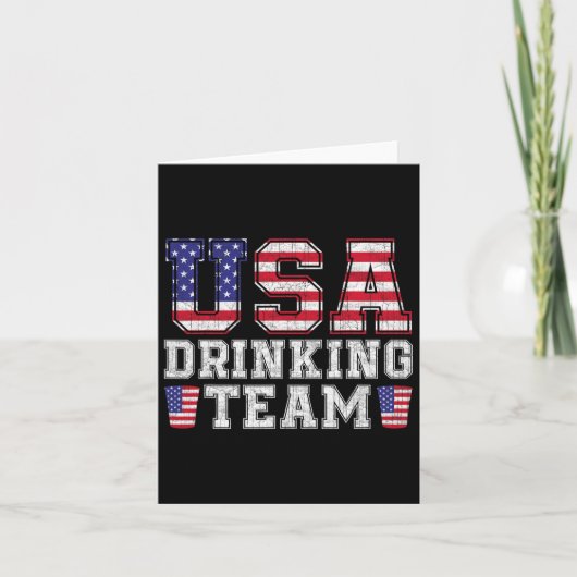 USA飲み会チーム 面白いビール好き 7月4日 カード (正面)