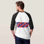 USA1メンズ倍によって印刷されるティー Tシャツ (裏面フル)