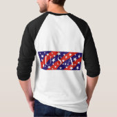 USA1メンズ倍によって印刷されるティー Tシャツ (裏面)