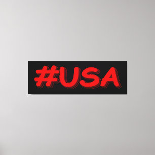 「#USA」かわいいデザイン。買ポスター キャンバスプリント