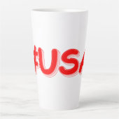 「#USA」かわいいデザイン。買今 カフェラテマグ (正面)