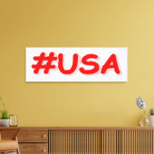 「#USA」かわいいデザイン。買今 キャンバスプリント (インサイチュ (リビング))