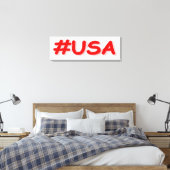 「#USA」かわいいデザイン。買今 キャンバスプリント (インサイチュ (寝室))