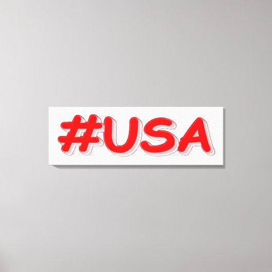 「#USA」かわいいデザイン。買今 キャンバスプリント (正面)