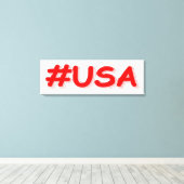 「#USA」かわいいデザイン。買今 キャンバスプリント (インサイチュ (ウッドフロア))