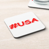 「#USA」かわいいデザイン。買今 コースター (左側)
