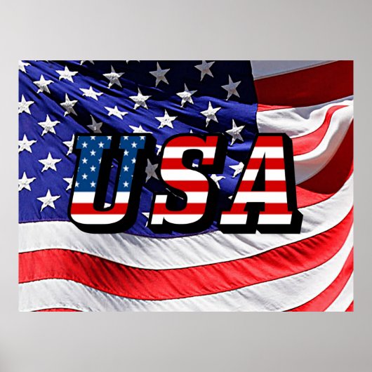 USA - アメリカ国旗ポスター ポスター (正面)