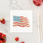 USA アメリカ国旗 フラワー スタンダードカクテルナプキン (インサイチュ)