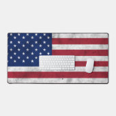 USA アメリカ 国旗 ヴィンテージ 赤 白 青 愛国 デスクマット (キーボード&マウス)