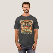 USA アメリカ 250周年記念 レトロ ヴィンテージ Tシャツ (正面フル)