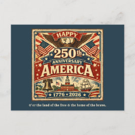 USA アメリカ 250周年記念 ヴィンテージ パトリオティック ポストカード