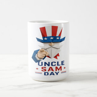 USA+アンクルサム紙細工 - アメリカ・アンクルサムの日 コーヒーマグカップ