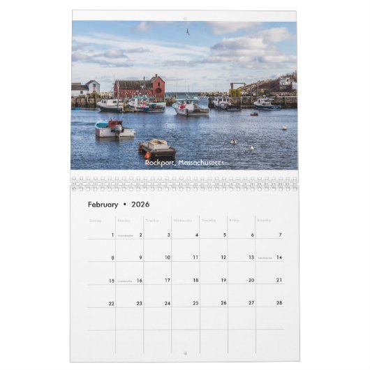 USA カレンダー (2月 2026)