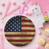 USA / グランジフラグ ペーパープレート (パーティー)