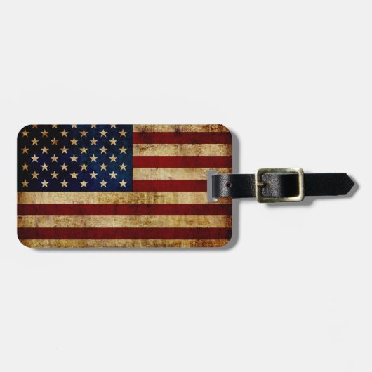 USA / グランジフラグ ラゲッジタグ (正面横)