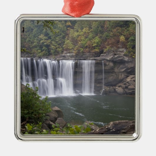 USA -ケンタッキーカンバーランド滝オンザ メタルオーナメント (正面)