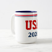 USA コーヒーマグ ツートーンマグカップ (正面左)