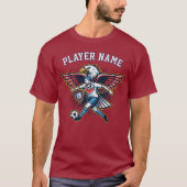 USA サッカー鷲国家代表愛国グラフィック Tシャツ (正面)