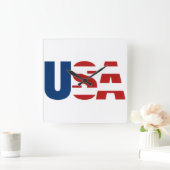 USA. スクエア壁時計 (ホーム)