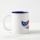 USA スターズ&ストライプス ウェーブスロー枕 | 赤 白 ツートーンマグカップ (左)