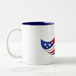 USA スターズ&ストライプス ウェーブスロー枕 | 赤 白 ツートーンマグカップ