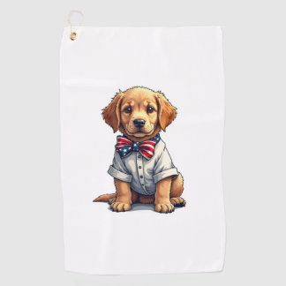 USA パピーパトリオット ゴールデンレトリバー ヴィンテージTシャツ 2 ゴルフタオル