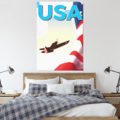USA ビンテージ 第二次世界大戦 ポスター キャンバスプリント (インサイチュ (寝室))