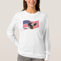 USA フラグとアメリカンホークTシャツ