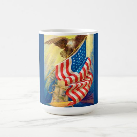 USA フラグ&イーグル愛国マグ コーヒーマグカップ (中央)