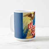 USA フラグ&イーグル愛国マグ コーヒーマグカップ (正面左)