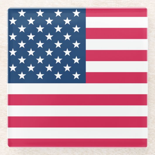 USA フラグ ガラスコースター (正面)