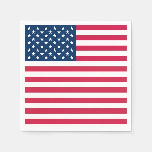 USA フラグ スタンダードカクテルナプキン (正面)
